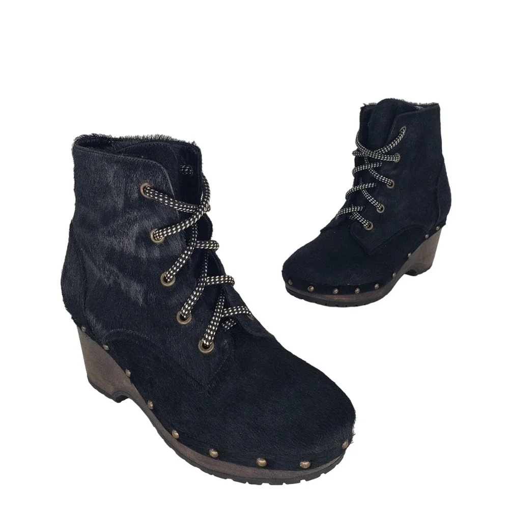 Opening Ceremony Joelle Studded Pony Hair Clog‎ Boots Size 36